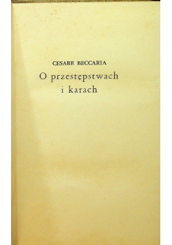 O przestępstwach i karach