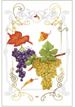 Karnet 12x18cm + koperta Winogrona