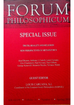Forum Philosophicum Special Issue volume 16 nr 1