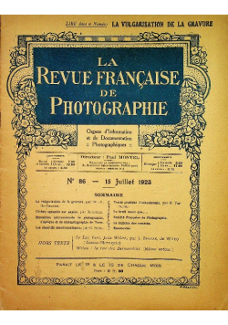 La revue francaise de photographie 1923 r.