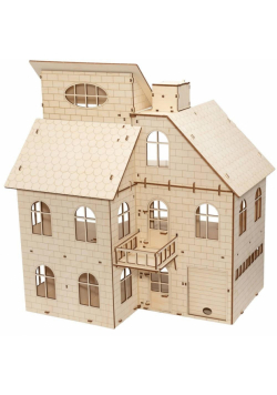 Puzzle Drewniane 3D Domek Dla Lalek