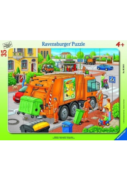 Puzzle w ramce 35 Śmieciarka