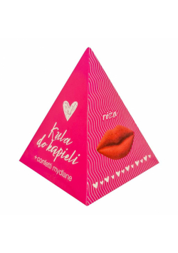 Kula kąpielowa - usta czerwone. Confetti