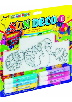 Farby witraż Sun Deco III 6 kol+3 witraże AMOS