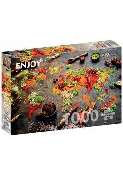 Puzzle 1000 Mapa świata z przypraw