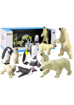 Zestaw 12 figurek zwierzęta polarne