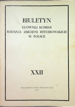 Biuletyn Głównej Komisji Badania Zbrodni Hitlerowskich w Polsce XXIII