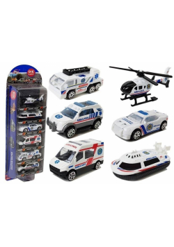 Zestaw pojazdów ratowniczych 1:64 6szt