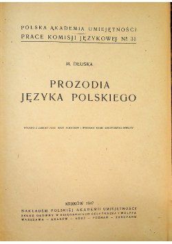 Prozodia Języka Polskiego 1947 r.