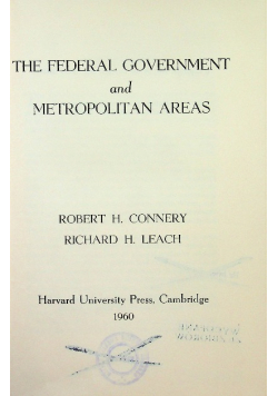 The federal government and metropolitan areas