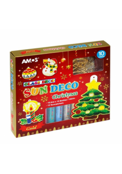 Farby witrażowe 10 kolorów+ witraże christmas BN