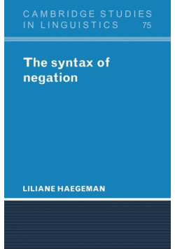 The Syntax of Negation