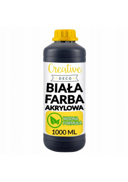 Farba akrylowa czarna do malowania butelka 1L