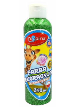 Farba dekoracyjna brokat zielona 250ml