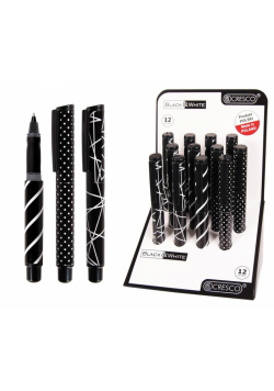 Pióro kulkowe Go Pen F Black&White (12szt)