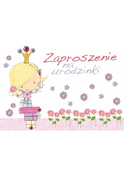 Zaproszenie ZZ-030 Urodziny dziewczynka (5 szt.)