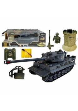 Czołg R/C 1:28 czarny z bunkrem