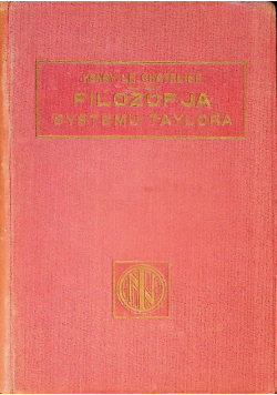 Filozofja sytemu Taylora 1926 r.