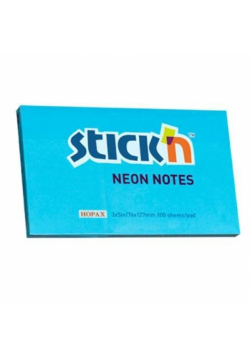 Notes samoprzylepny 127mmx76mm neon niebieski