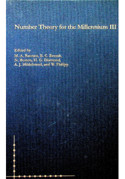Number Theory for the Millennium III