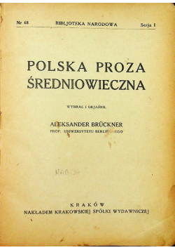 Polska proza średniowieczna 1923 r.
