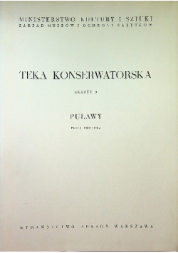Teka Konserwatorska. Puławy