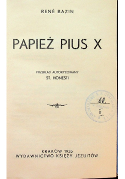 Papież Pius X 1935 r .