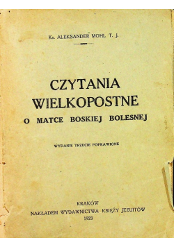 Czytania wielkopostne 1923 r.