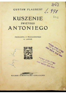 Kuszenie świętego Antoniego 1907 r.