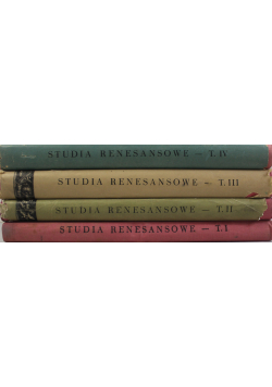Studia Renesansowe tom 1 do 4