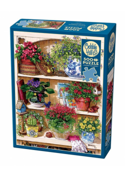 Puzzle 500 Regał z kwiatami