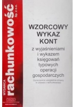 Wzorcowy wykaz kont