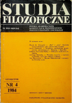Studia filozoficzne Nr 4