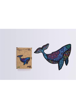 Puzzle drewniane eko 125 Potężny wieloryb A3