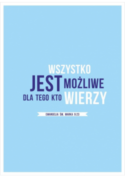 Karnet - Wszystko jest możliwe dla tego,kto wierzy