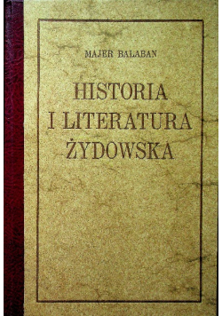 Historia i Literatura Żydowska reprint z 1925 r