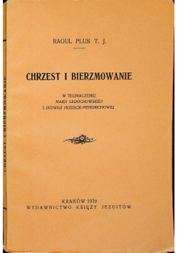 Chrzest i bierzmowanie 1932 r.