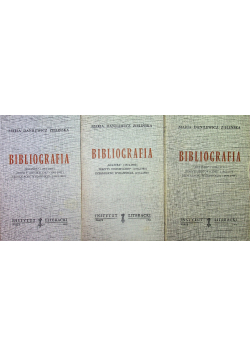 Zielińska Bibliografia tom I do III