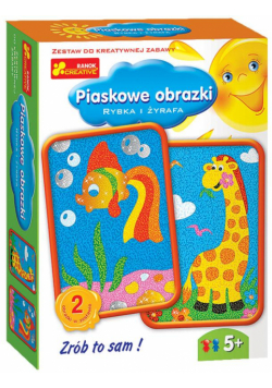 Piaskowe obrazki - Rybka i żyrafa
