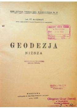 Geodezja niższa 1928 r.
