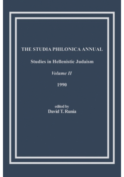The Studia Philonica Annual, II, 1990