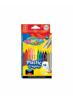 Kredki plastikowe wymazywalne 12 kolorów