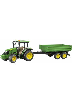 Traktor John Deere 5115M z przyczepą wywrotką
