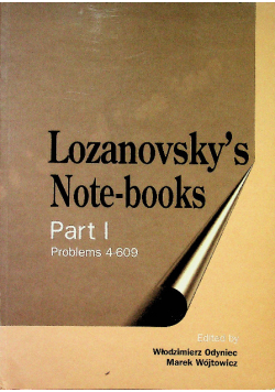 Lozanovsky s Note - books Part I