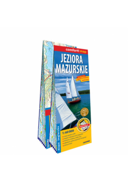 Jeziora Mazurskie 2-częściowa laminowana mapa żeglarska 1:60 000