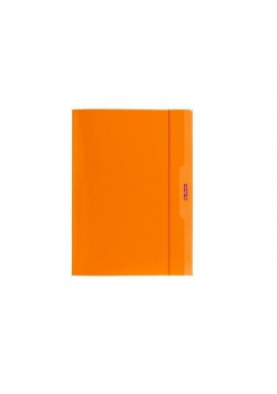 Teczka A4 z gumką Color Blocking pomarańczowy