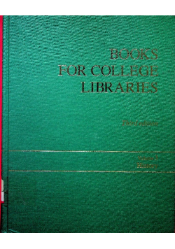 Books for College Libraries tom 3