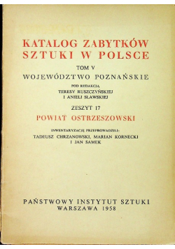 Katalog zabytków sztuki w Polsce Tom V Zeszyt 17