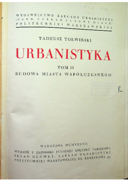 Urbanistyka tom II 1937 r.