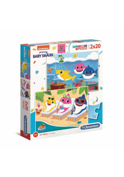 Puzzle 2x20 Super kolor Baby Shark